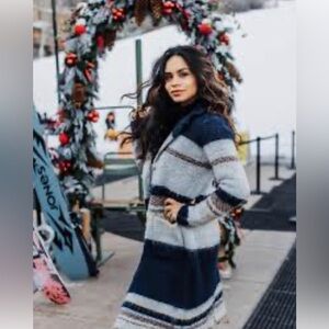 $15 MUST BUNDLE Lovestitch Blue and White Striped Cardigan Sweater